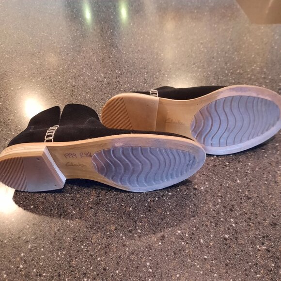 Clarks Black Ankle Boots - Picture 7 of 9